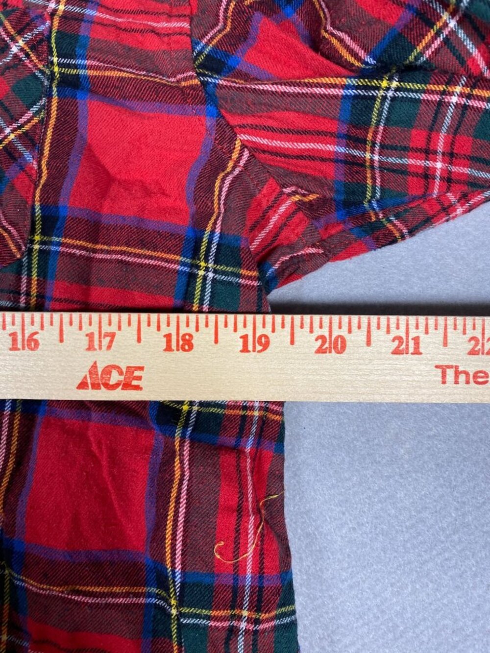 Lauren Ralph Lauren Womens L Red Plaid Button-Down Sleep Shirt Flannel Night Gow - Picture 5 of 6